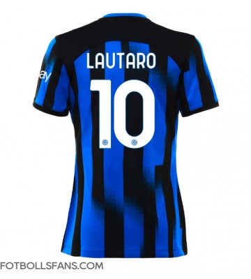 Inter Milan Lautaro Martinez #10 Replika Hemmatröja Damer 2023-24 Kortärmad